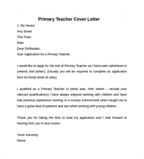 10 Teacher Cover Letter Examples Download For Free Sample Templates