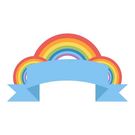 Vector De Banderas De Cinta Del Arco Iris Vector Premium