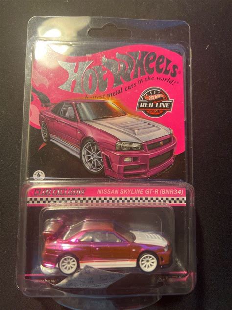 HOT WHEELS RLC REDLINECLUB SKYLINE R34 PINK Hobbies Toys Toys Games On Carousell
