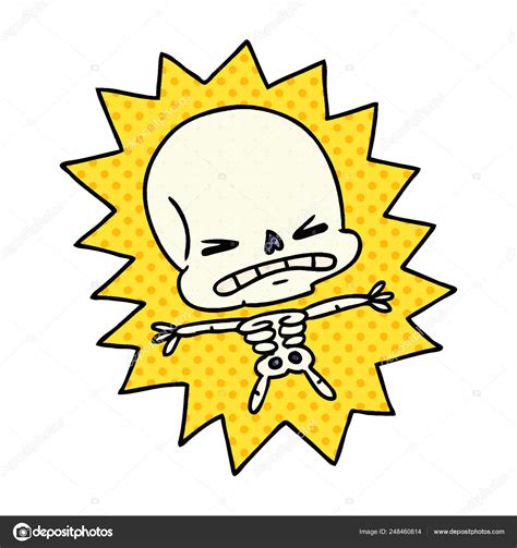 Cartoon Of A Scary Skeleton Stock Vector Image By ©lineartestpilot