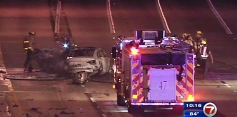 Fiery Crash On I 95 In Dania Beach Leaves 3 Dead Wsvn 7news Miami