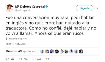 Broma Telef Nica A La Ministra De Defensa Mar A Dolores De Cospedal