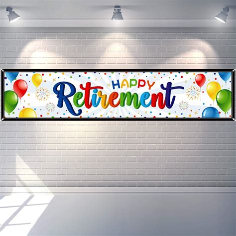 Happy Retirement Banner Huge Retirement Party Sign Home Outdoor