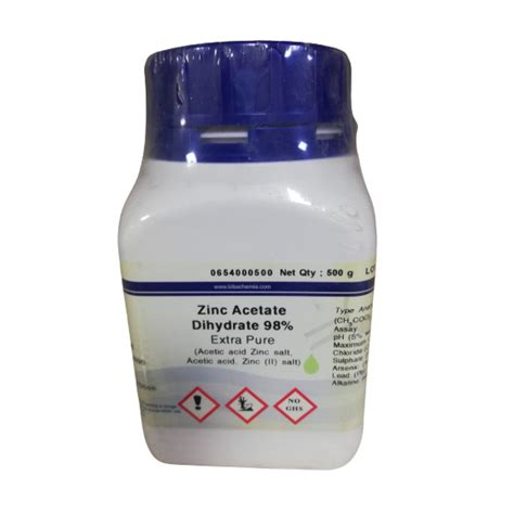 Zinc Acetate Extra Pure Dihydrate 500 G