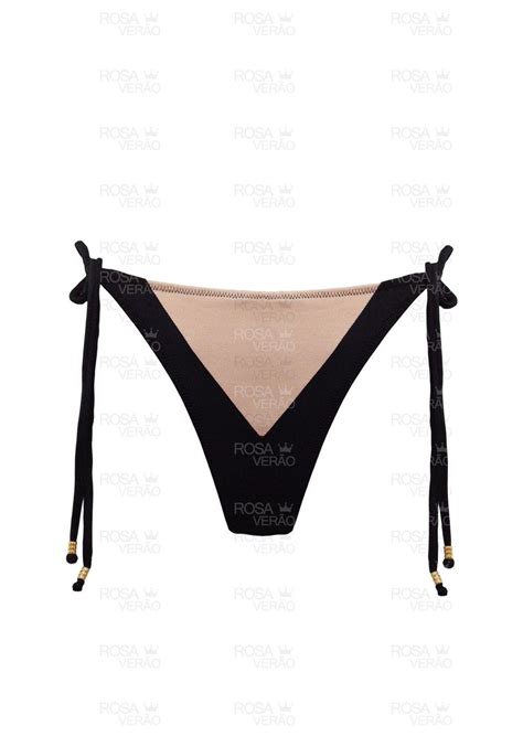 Calcinha Bicolor Preto E Nude Empina Bumbum Rosa Ver O