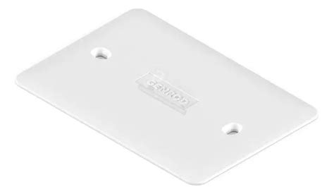 Tapa Ciega Caja De Embutir Genrod Rectangular Pvc X X