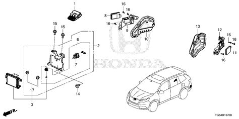 2022 Honda Passport Radar Sub Assy Electrical Camera 36802 Tg7 A12 Honda Parts Center