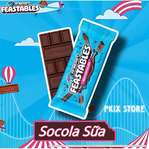 HOT Socola Feastable MrBeast Thanh 60g Và 35g Đi Kèm Túi Gel Giữ Lạnh Chính Hãng Từ Mỹ Gửi Về