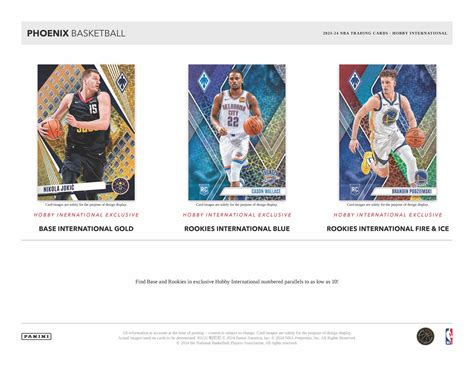 2023-24 Panini Phoenix NBA Basketball Cards Hobby International