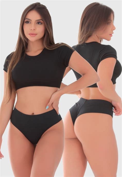 Kit Tangas Fio Duplo Cintura Alta de Algodão Penteado Lingerie