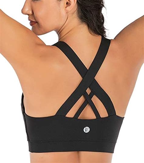 RUNNING GIRL Sports Bra For Women Criss Cross Back Padded Strappy