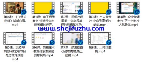 八节学会pr视频剪辑通关秘籍案例讲解 设计辅助资源库