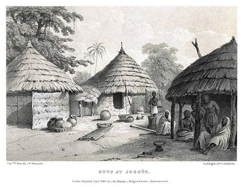 Huts At Jogg H Old Book Illustrations