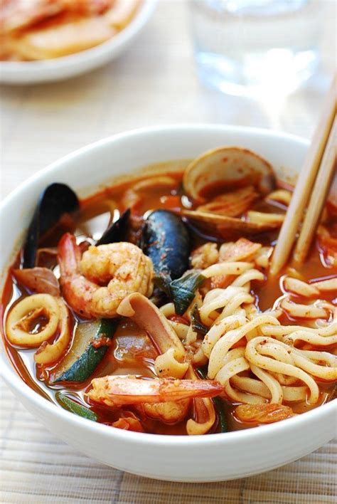korean spicy seafood noodle soup seafood soup recipes spicy recipes