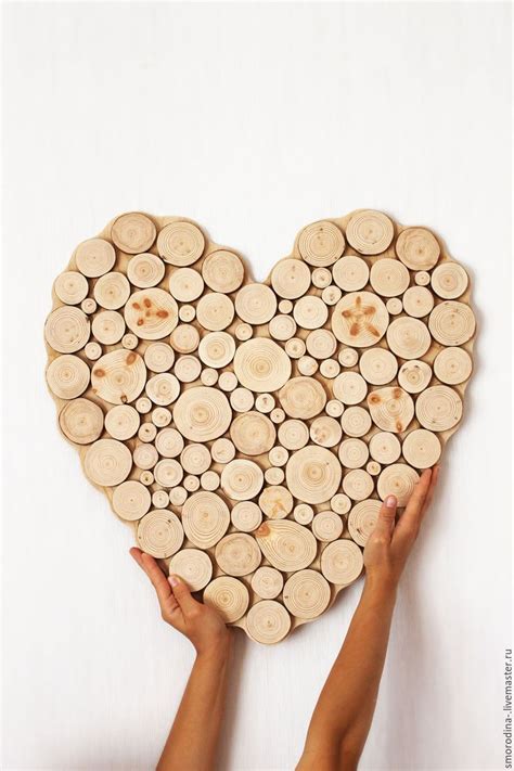 Панно "Сердце из спилов" в интернет-магазине на Ярмарке Мастеров ...