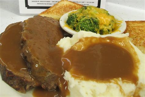 Meatloaf And Mashed Potatoes And Gravy