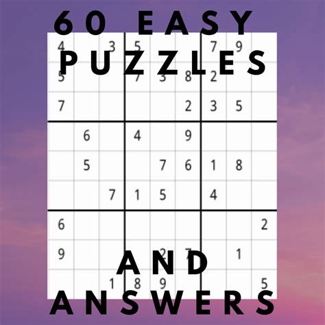 Easy Sudoku Puzzles With Answers