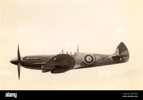 Supermarine Spitfire VIII, JF318, after conversion to a XIV by the installation of a Griffon ...