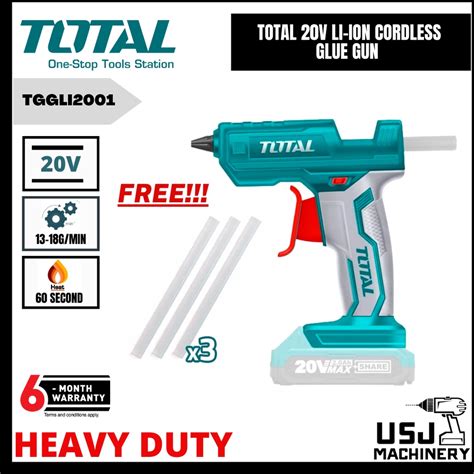 Total V Li Ion Cordless Hot Glue Gun Tggli Months Warranty Shopee Malaysia