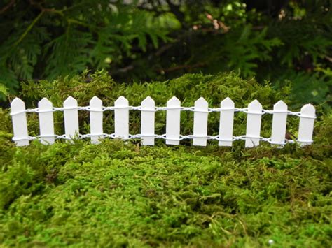 White Picket Fence Miniature Fairy Garden Accessories Inch Tall X