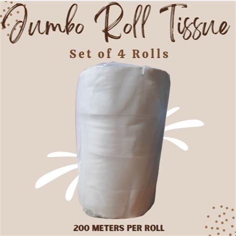 Jumbo Roll Tissue Ply Virgin Pulp Meters Set Of Rolls Lazada Ph