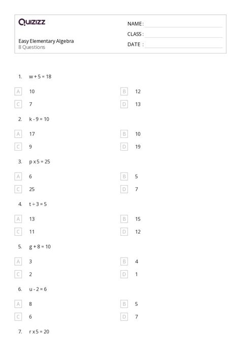 Pre-Algebra Worksheets - Worksheets Library