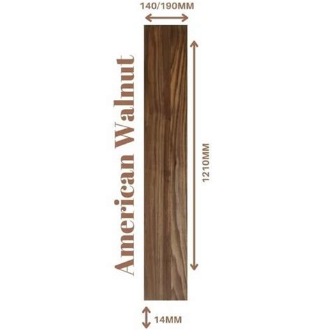 Brown American Walnut Wooden Flooring Surface Finish Matte Thickness