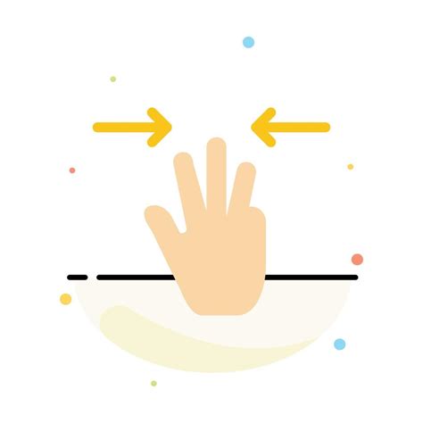 Gestures Hand Mobile Three Fingers Abstract Flat Color Icon Template