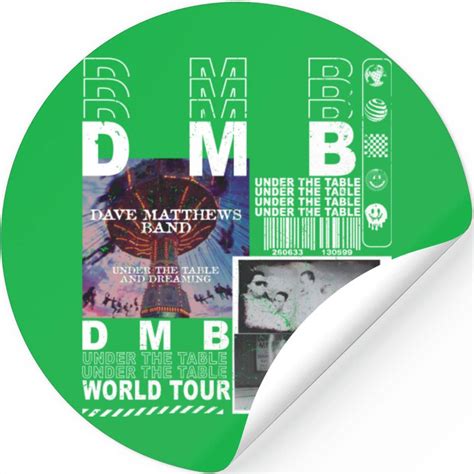 Dave Matthews Band Music Stickers, Vintage DMB 2023 North American Tour ...