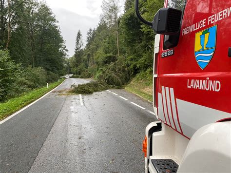 Heftiges Unwetter zog über das Lavanttal Freiwillige Feuerwehr Lavamünd