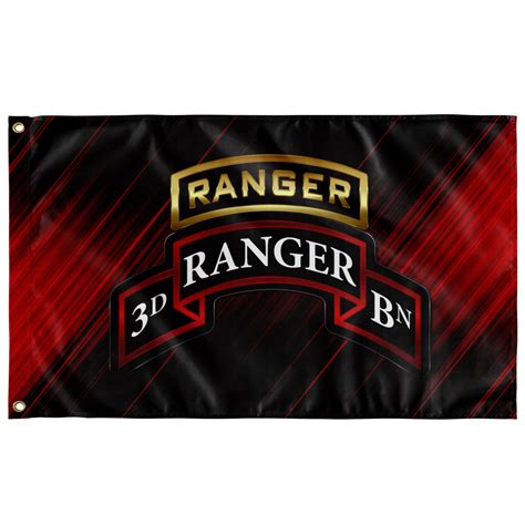 3rd Ranger Battalion Tabbed Scroll Flag