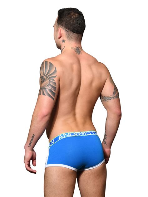 Boxer Almost Naked Retro Pocket Bleu Sur Poppers Shop
