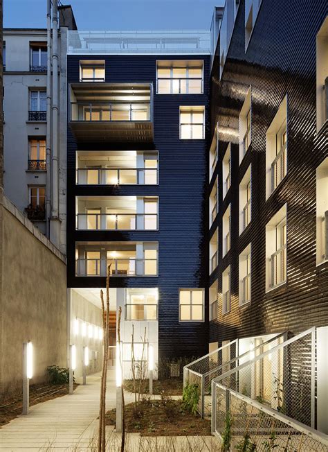 Projet d Architecture de Logement Sociaux à Paris Terre cuite