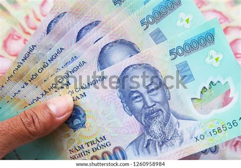 Vietnamese Currency Dong Banknotes Money Vietnam Stock Photo 1260958984