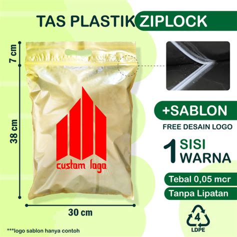 Jual Plastik Kantong Zipper Ziplock Klip Ziplock Bag Custom Sablon 1