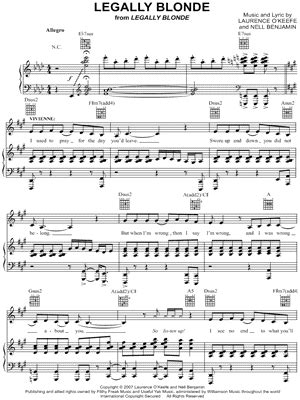Legally Blonde Remix Sheet Music Arrangements Available Instantly Musicnotes