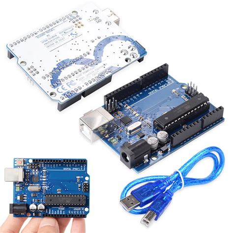 Макетная плата UNO R3 DIP ATmega328P AVR с USB-кабелем | AliExpress