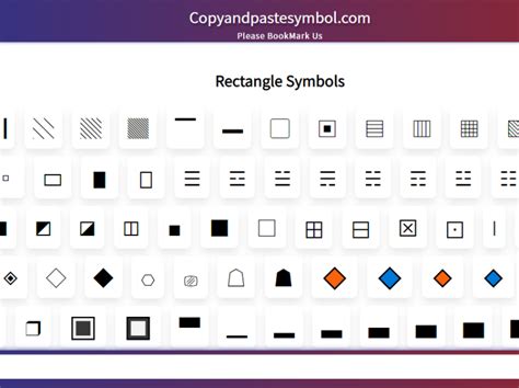 Dribbble Rectanglepng By Copy And Paste Symbols