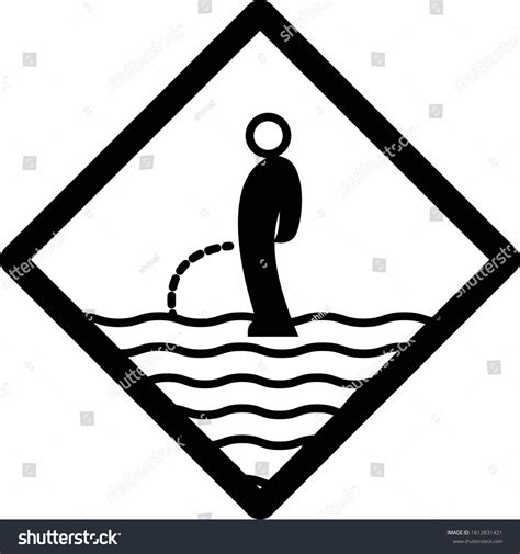 Do Not Pee Pool Area Conept Stock Vector (Royalty Free) 1812831421