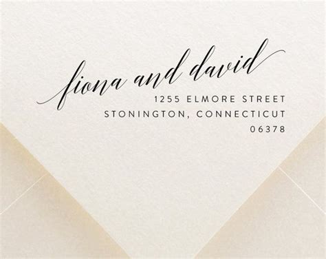 printable return address digital calligraphy return address