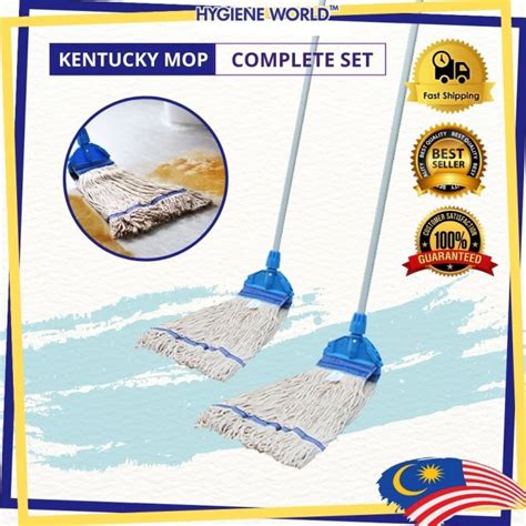 Kentucky Mop Complete With Aluminium Handle Looped End Floor Mop