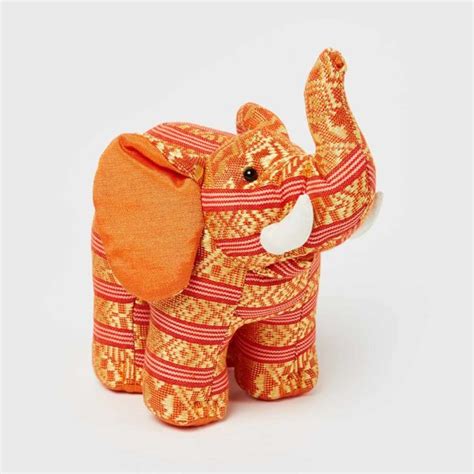 Sunsanee Standing Yokdok Silk Elephant Doll 2 Orange