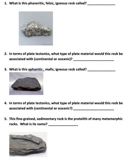 Solved 1. What is this phaneritic, felsic, igneous rock | Chegg.com