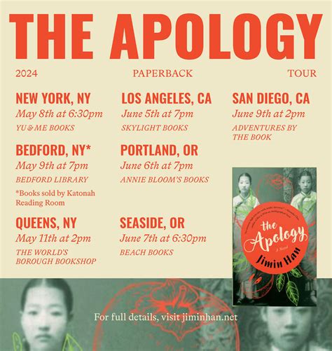 The Apology Paperback Tour — sahra's world