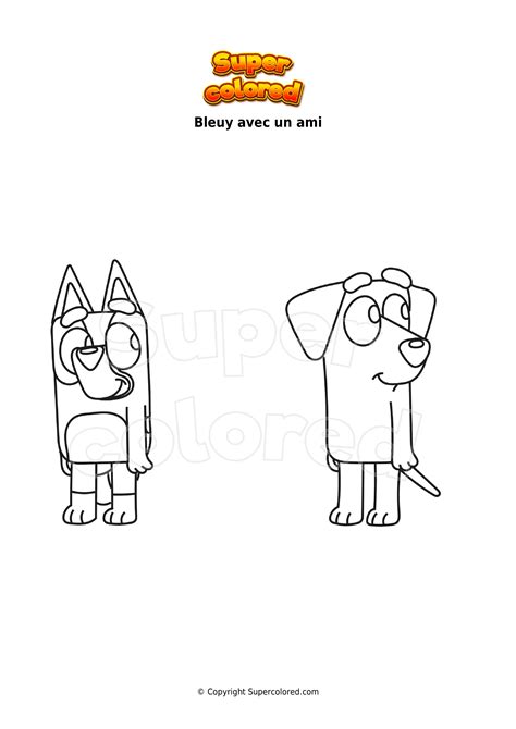 Coloriage Bluey Supercolored