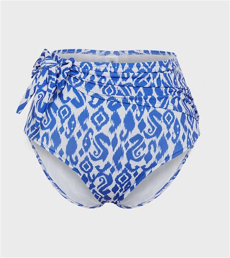 Buy Trendyol Ethnic Patterned Belted Tie Up Detail Bikini Bottom In Blue Thstreet Qatar