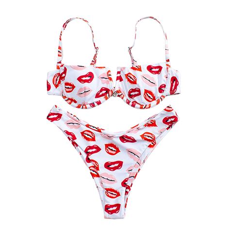Women Summer Swimwear Bikini Set Bra Dot G String Thong Beach Swimsuit Fruugo Au