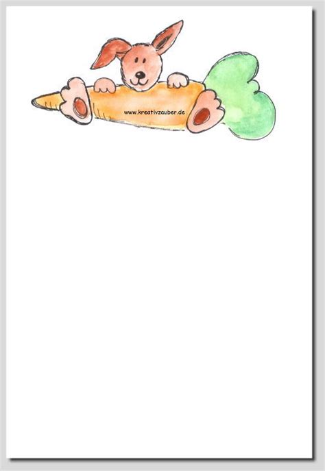 Digitales Briefpapier Karottenhase Kreativzauber®