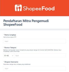 Cara Daftar Shopee Food Driver 2024 Cek Syaratnya Disini Terbaru