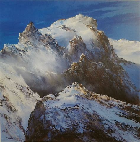 Majestueuse Montagne Peinture Par Christian Bessede Artmajeur